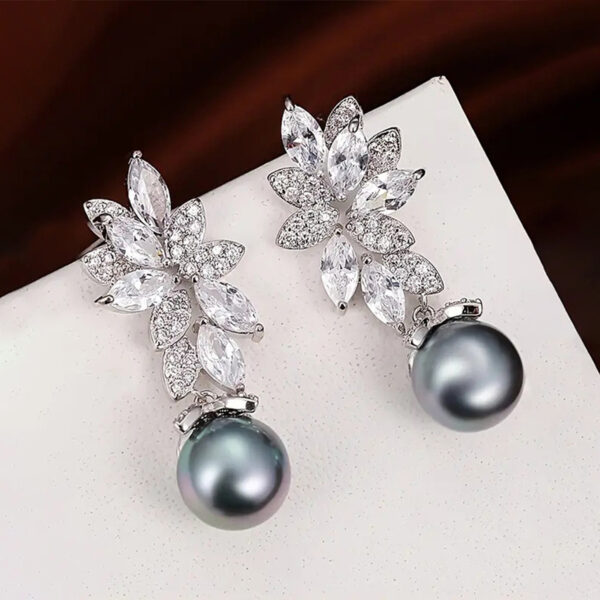 Artificial Pearl Earrings Vintage Wheat Flowers