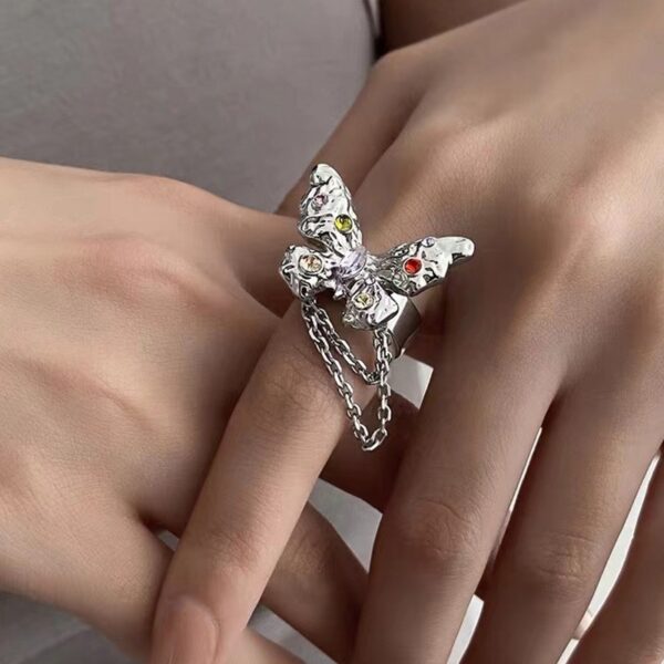 Butterfly Tassel Ring