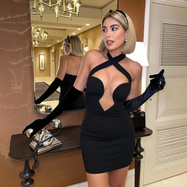 Chest Wrap Hip Skirt Mesh See-through