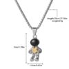 Astronaut Necklace, Hip-hop Style, Personalized Punk, Men's And Women's Versatile Long Sweater Chain