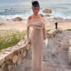New One-shoulder Knitted Long-sleeved Dress Sexy Beach Holiday Long Dresses Womens Clothing