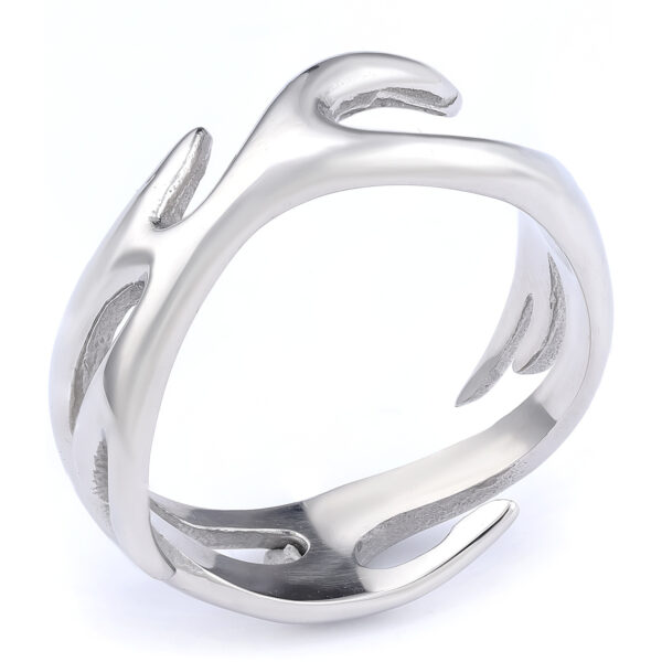 Flame Totem Stainless Steel Neutral Silver Ring